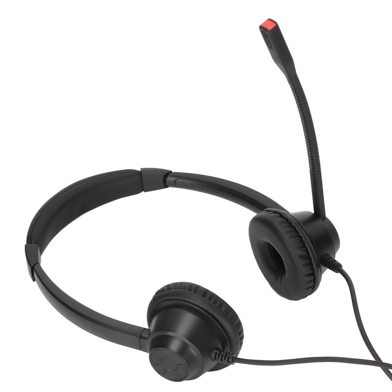 RJ9 Phone Headset Built in HD Microphone Binaural Office Headset