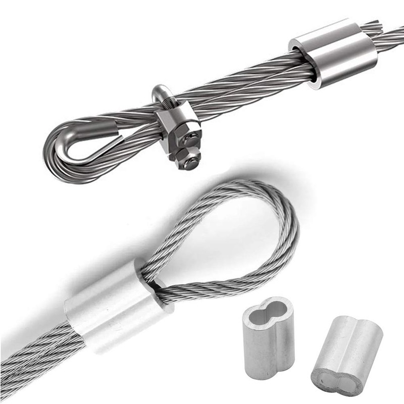100pcs 1.2mm Aluminum Sleeves Crimping Loop Sleeve Double Ferrules Type