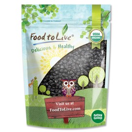 Food to Live Organic Dried Blueberries, 1 Pound Non-GMO, Whole Berries, Lightly Sweetened, Coated with Sunflower Oil, Kosher, Vegan, Unsulfured, Bulk. Rich in Antioxidants. For Snacking, Baking.