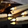 FREEPOWER 6PCS Rechargeable LED Flameless Taper Candles with Remote Timer,Battery