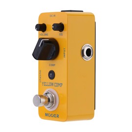 Guitar Pedal, Yellow Comp Mini Optical Compressor Effect Pedal for Electric Guitar True Bypass