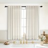 KOUFALL Bathroom Curtains Window Short,54 Inch Length Sheer Semi Privacy