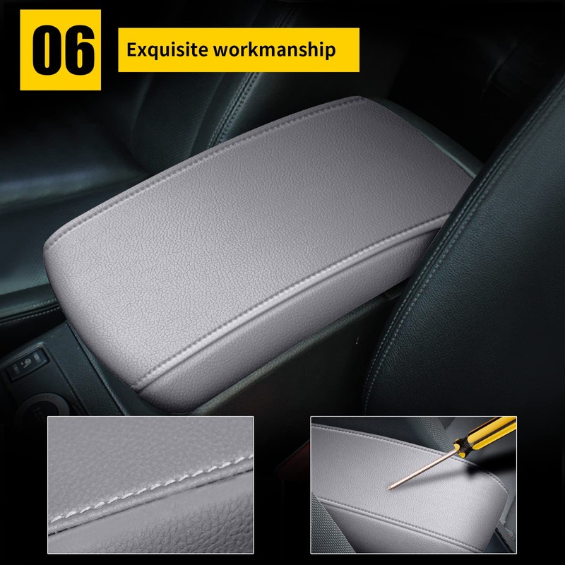 AOMSAZTO Grey Armrest Console Cover for Civic 2012-2015 Honda Middle