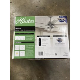 Hunter Agnew LED Indoor Ceiling Fan Brushed Nickel 52" 51214