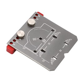 Hinge Hole Drilling Guide Locator Aluminum Alloy Cabinet Door Hinge Mounting Jig for Woodworking Drilling (S, 50x50x20cm / 19.7x19.7x7.9in)