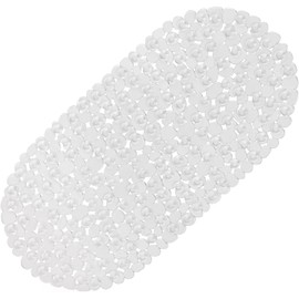 WELTRXE Non-Slip Pebbles Bath Mat with Suction Cups