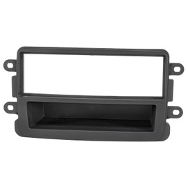 tomzz Audio 2409-002 Radio Fascia Plate Compatible with Dacia Lodgy Dokker Duster Sandero from 2012 Renault Captur from 2013 Dark Grey