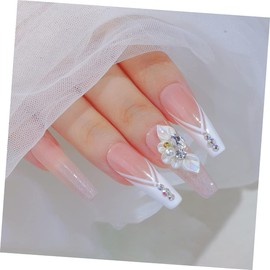 BIUDECO 27pcs Nail Resin Charms Flower Manicure Decor Nail Pearls and Rhinestones for Craft Projects Suitable for Women and Ladies