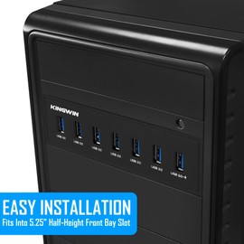 KingWin KW525-7U3C 7 USB 3.0 Port, Include One 2.1A Charging Port