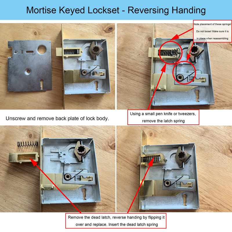 1 Pack Mortise Keyed Lock Set with Classic Knobs, Perfect