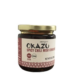 Okazu Spicy Chili Miso Condiment - 12 Packs of 8 oz Each, Imported from Japan, Umami-Rich Gourmet Topping
