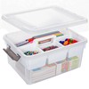 Citylife 17 QT Plastic Storage Bins Clear Storage Box with