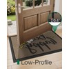 LUMI Outside Welcome Door Mat 17x30, Non Slip Durable Rubber
