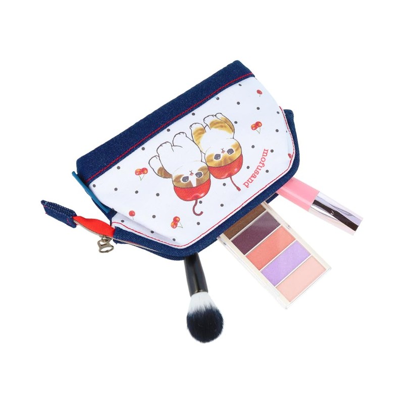 Sunstar Stationery Mofusand Pouch with Wire Insert, Cherry Nyan S2333856