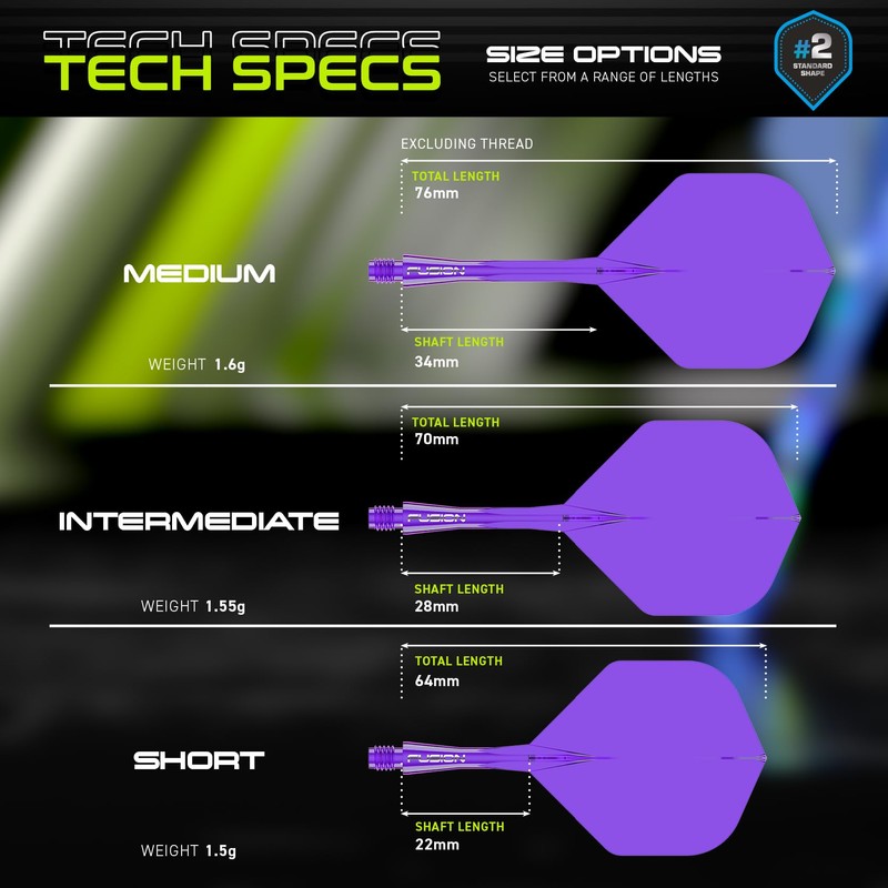 WINMAU Darts Fusion Integrated Flight & Shaft System - No.2