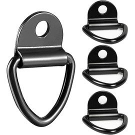wadafen 4 Pcs Tie Down Anchor Heavy Duty Lashing D Rings,Heavy Duty Steel Tie Down Hooks,Steel Cargo Tie Down Rings,Truck Tie Down Hooks Load Anchor,Load 450 KG,for Trailers,Trucks,Cars,Boats