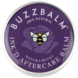 BuzzBalm Tattoo AfterCare Cream - All Natural Organic Tattoo Cream Helps Moisturise Permanent Tattoos Keeping Colours Looking Vibrant (8.5g)
