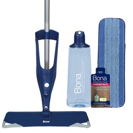 Bona Hardwood Floor Premium Spray Mop - Includes Wood Floor Cleaning Concentrate and Machine Washable Microfiber Cleaning Pad - Dual Zone Cleaning Design for Faster Cleanup