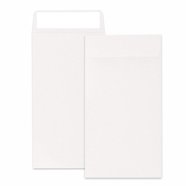 Paquete de 100 sobres blancos para dinero en efectivo, 3.5