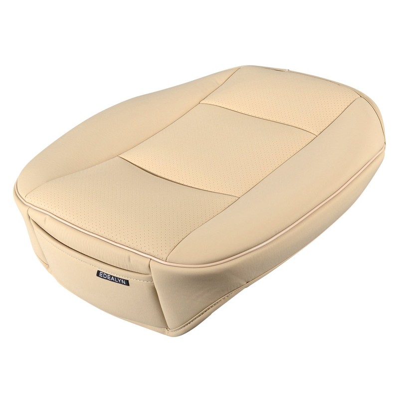 EDEALYN Front PU Leather Car Seat Cover Bottom Auto Seat