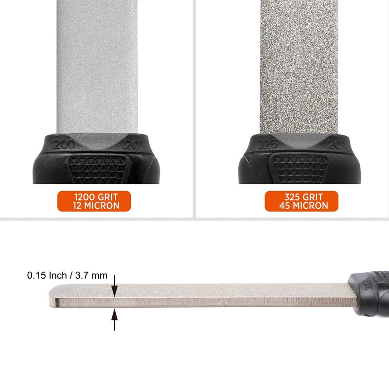 SHARPAL 121N Dual-Grit Diamond Sharpening Stone File Garden Tool Knife