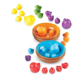 Learning Resources Birds in a Nest Sorting Set, Fine Motor Set, 36 Pieces, Ages 3+