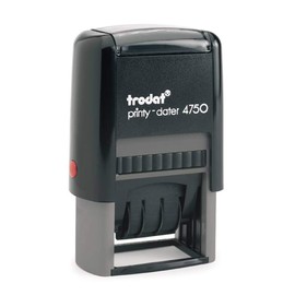 Stamp Trodat Printy Storage Stamp, Date Stamp 4750L Received Paid Booked Two-Tone Blue Red (Payed)
