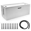 15 inch Bamboo Large Cable Management Box, Organizer Cord Box