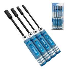 Ismosm 4Pcs Nut Driver Set RC Tool Set Hex Nut Driver for RC Vehicle RC Helicopters FPV Drones Cameras Appliances Repair 4mm 5.5mm 8mm 7mm Nut Driver (blue)