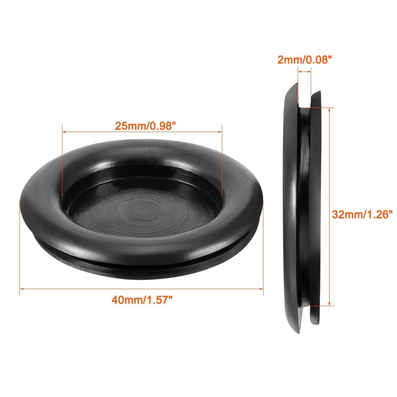 sourcing map Pack of 20 Wire Protection Oil Resistant Rubber