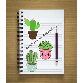 Cute Cactus Stickers for Girls,Random 50 Pcs Matte Vinyl Plant Decals for Journaling,Waterproof Vinyl Small Cactus Sticker for Laptops,Water Bottles,Skateboards,Luggage,Bicycles,Cars