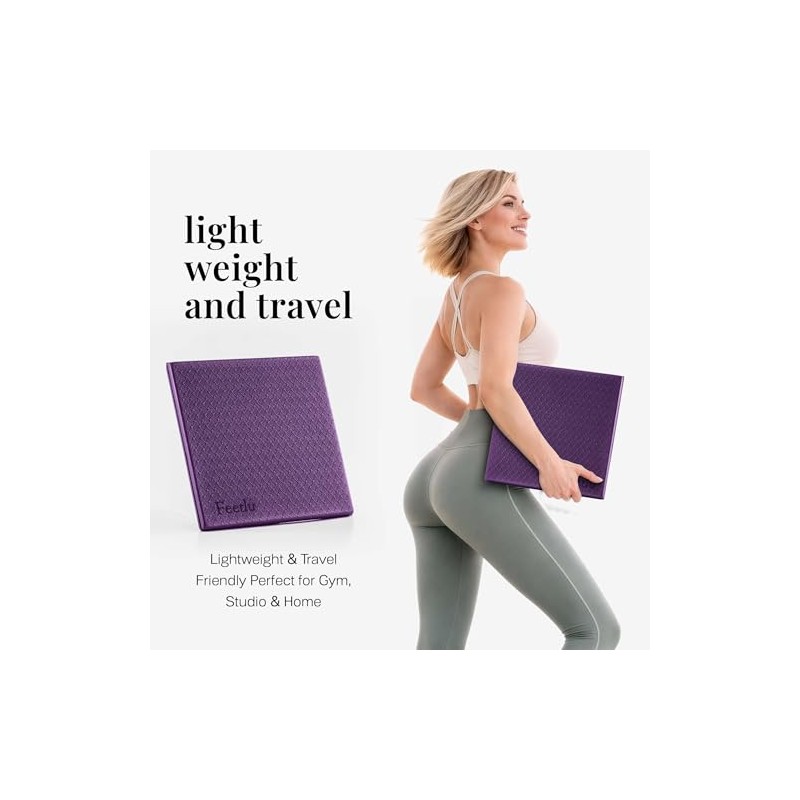 Rodillera de Yoga, Cojín para Ejercicio, Rodillera Plegable, 1/2" de