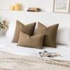 SINYASAN Soft Linen Striped Throw Pillow Covers 18"x18" Set of
