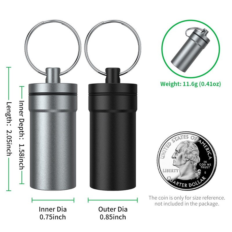 Portable Ear Plug Carrying Case, Urekt Waterproof Metal Earplug Case