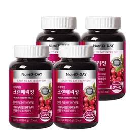 Nutri D Day Premium Cranberry Tablets 500mg×90 tablets (4) Mom’s Health (4) / 뉴트리디데이 프리미엄 크랜베리정 500mg×90정 4개 엄마건강 4개