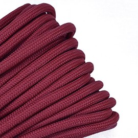 Solid Colors Paracord - Type III Parachute Cord - Crimson - 50 Feet
