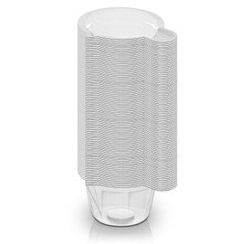 Pack of 100 - RE-GEN 40ml Plastic Liquid Mixing Cups with Handle for Mixing Paint, Epoxy Resin, Liquids | Ideal for Arts & Crafts, DIY, Home, Lab