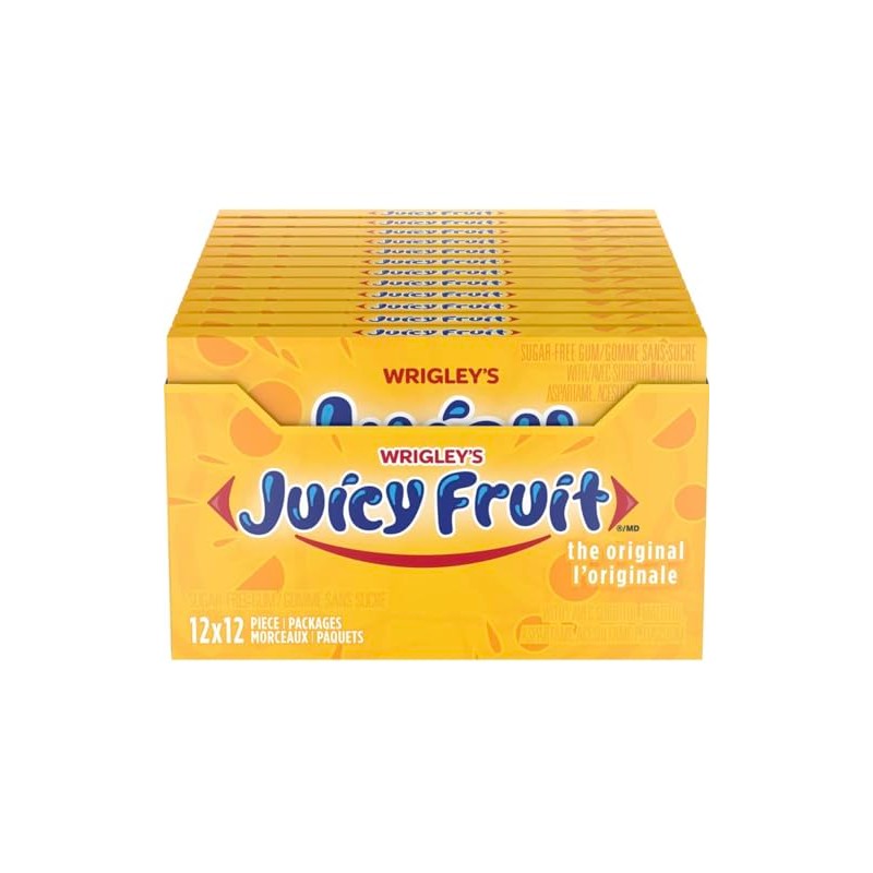 Juicy Fruit Sugar-Free Gum, The Original, 12 Count Mixies (Juicy