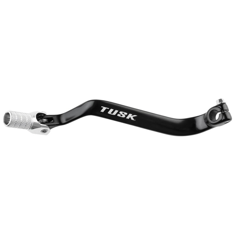 Tusk Folding Shift Lever +10mm Black/Silver Tip Compatible with Kawasaki