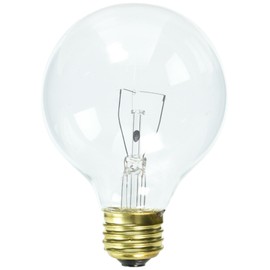Bulbrite 40G25CL2 40W G25 Globe 120V Medium Base Light Bulb, Clear