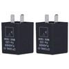 2Pcs LED Flasher 2‑Pin Electronic Relay Normally Open Car Turn