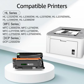 greencycle TN760 TN730 Toner Cartridge and DR730 Drum Unit Compatible with Brother TN-760 TN-730 DR-730 Work with HL-L2395DW HL-L2390DW HL-L2370DW MFC-L2750DW MFC-L2710DW (3 Toner, 2 Drum)