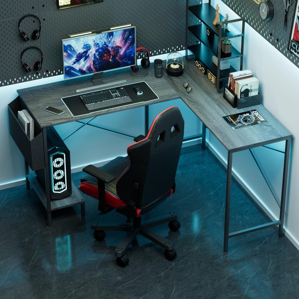 L Shaped Desk - 50" Reversible Home Office Computer Desk,