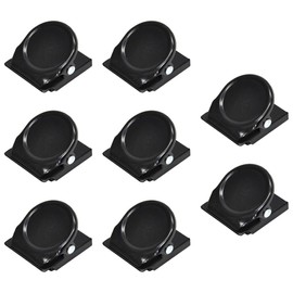 Magnetic Clips, 8Pcs Whiteboard Fridge Strong Magnets Clips for House Kitchen Office School Supplies - Black