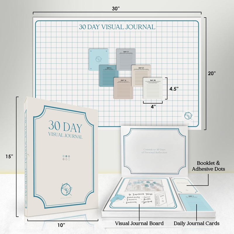 R&R 30 Day Visual Journal - 5 -Minute Daily Prompts
