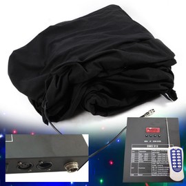 PIAOCAIYIN Led Stage Star Backdrop Curtain, Backdrop Curtains with Led Light, 30w Foldable Led Curtain, Wedding Stage Star Curtain Decor with Controller, Curtain Lights for Backdrop -6.5ft*10ft