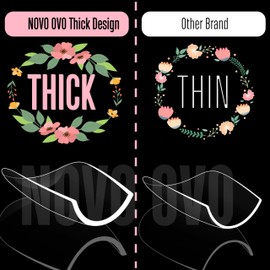 NOVO OVO Short Coffin Nail Tips Press on, Extra Thick Full Cover False Nails, Natural (Not Sculpted) No C Curve Soft Gel Clear Pre-Shaped Fake Nail Extension, for Salon DIY Manicure x 15 Sizes 240 pcs