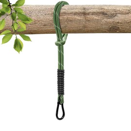 WWFFEN Set of 2 Swing Attachment Ropes, 53 cm Hammock Hanging Chair Suspension Set Attachment, Rope with Carabiner for Outdoor Tree Swing, Playground Swing Hanging, Green/453 kg