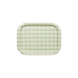 Tatsu Craft NS Tray, S, 10.6 inches (27 cm), Standard Collection, Milky Check, Green, Non-slip Tray, Tray, Stylish, Kitchen Accessories, Plastic, Large and Small, Non-slip, Non-slip, Non-slip Tray,