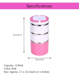 3 Layer Stainless Steel Insulation Thermo Thermal Lunch Box Food Container Hot Box Insulated Food for Hot Storage Bento Box Hot Tiffin Container Kids.-for Thermal Lunch Box for hot Food Thermos